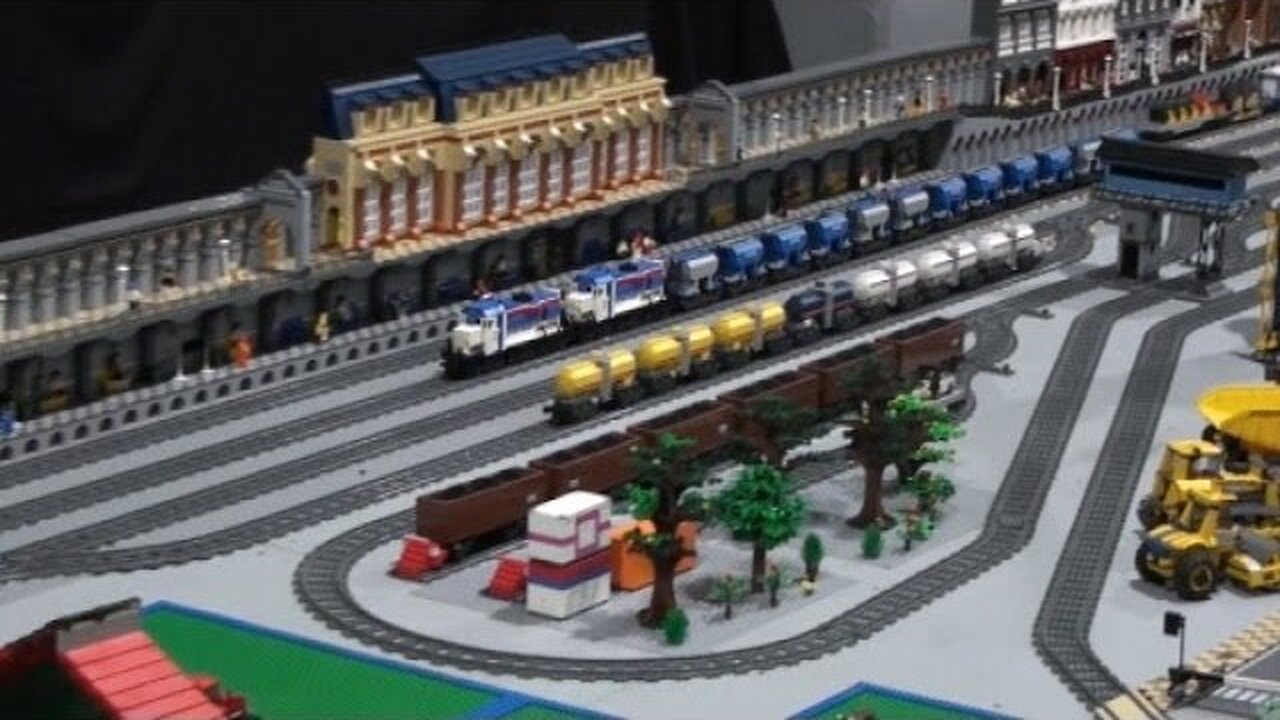 Lego train layout at Legoworld 2013