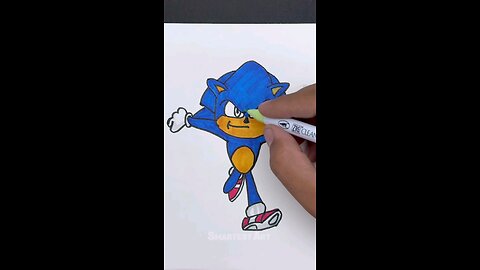 My best ARTWORK so far 🤩 Super Sonic Drawing 💙 #artwork #artomg #fyp