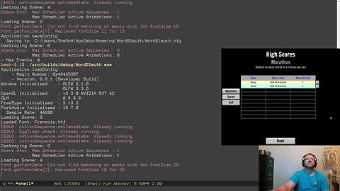 No Game Engine Game Dev: Word Sleuth 044: Highscores