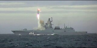 Massive strike! Russian Admiral Kasatonov Warship Fires Kalibr Missile at Target 1000 Miles Away