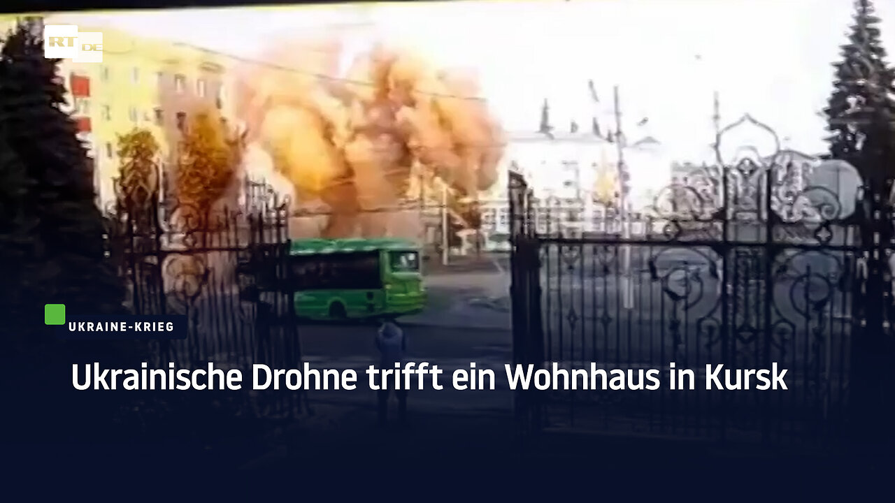 Ukrainische Drohne trifft ein Wohnhaus in Kursk