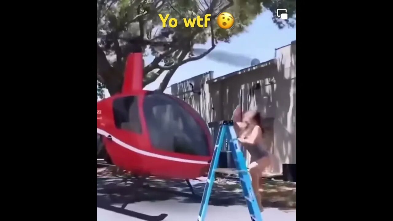 How She Do That ? #wtf #lol #helicopter #bikini #shorts