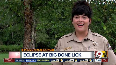 Eclipse watchers wait at Big Bone Lick State Park