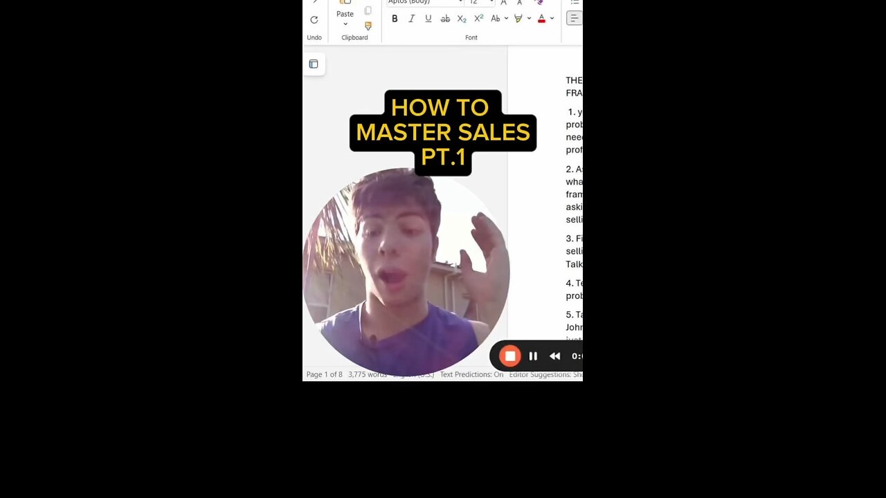 HOW TO MASTER SALES PT.1