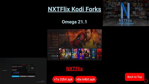NXTFlix New update and New Kodi 21.1 Fork