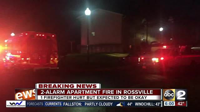 Firefighter transported to hospital after apartment fire in Rossville