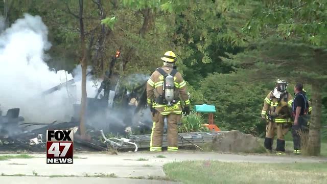 Video shows structure fire in Bath Township