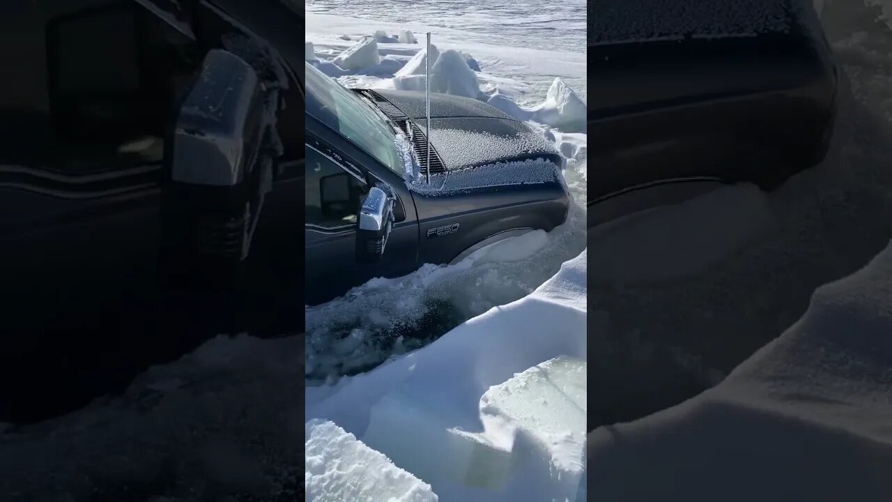 Pickup went through the ice on lake Oahe😦