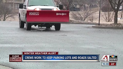 Salt crews around metro working hard to stay ahead of storm