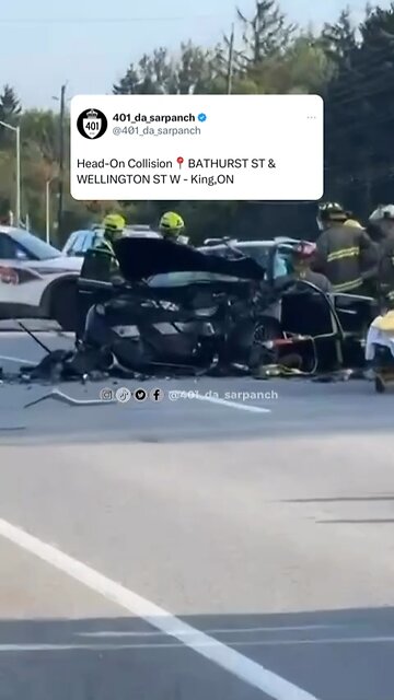 Serious Head In Crash In King City Ontario