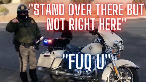 Las Vegas Metro Motorcycle Cop Shake Down Gets Shut Down by Local Cameramen / 1st Amendment Audit