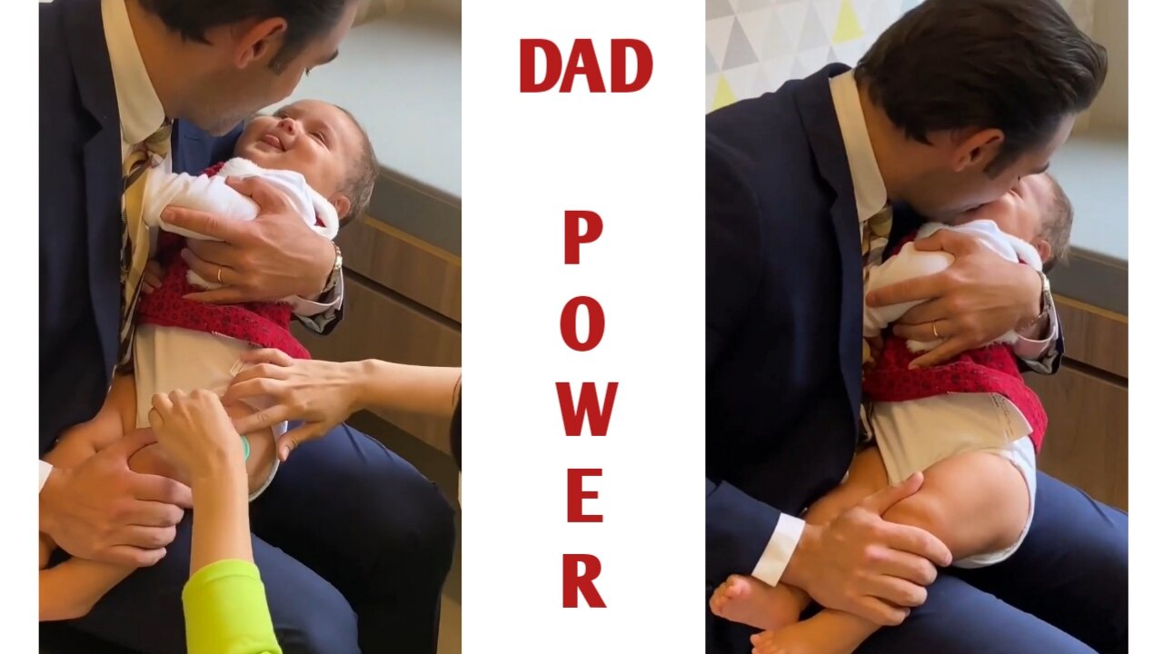 dad power //nurse injects to a innocent baby // dad with child