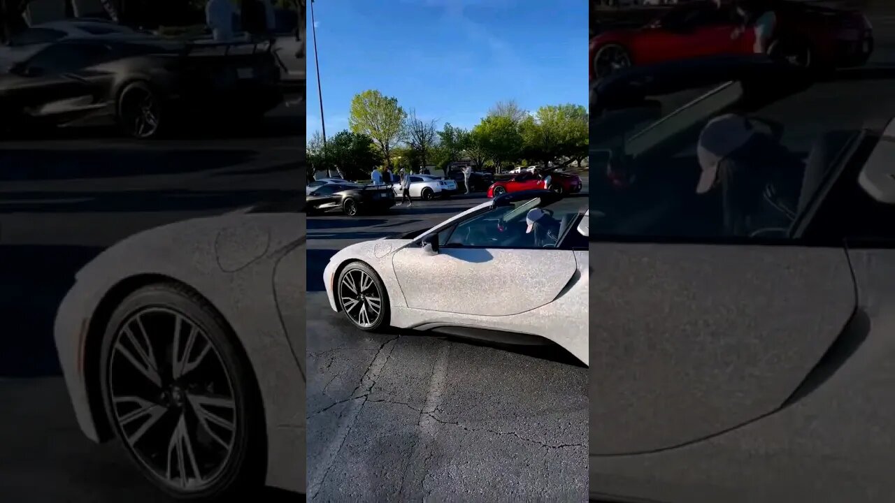 BMW I8 GOES CRAZY WOTH THIS GLITTER WRAP #shorts