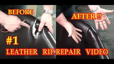 LEATHER RIP REPAIR #1 VIDEO ***** LeatherTouchupDye.com