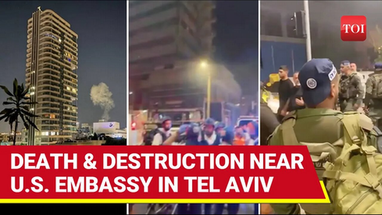 Big Blast Near U.S. Embassy In Tel Aviv; At Least One Dead, Ten Injured As Israeli Air Defence Fails