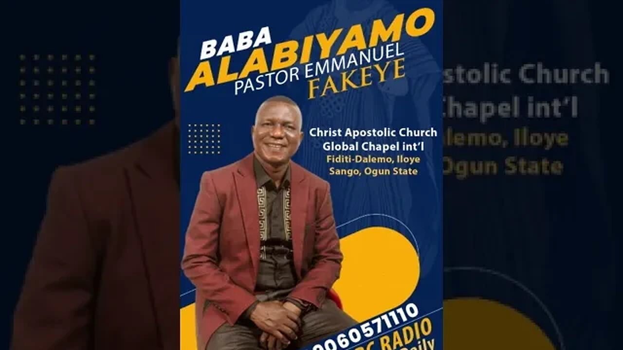 Daily Prayer. Baba Alabiyamo Saturday 29 April