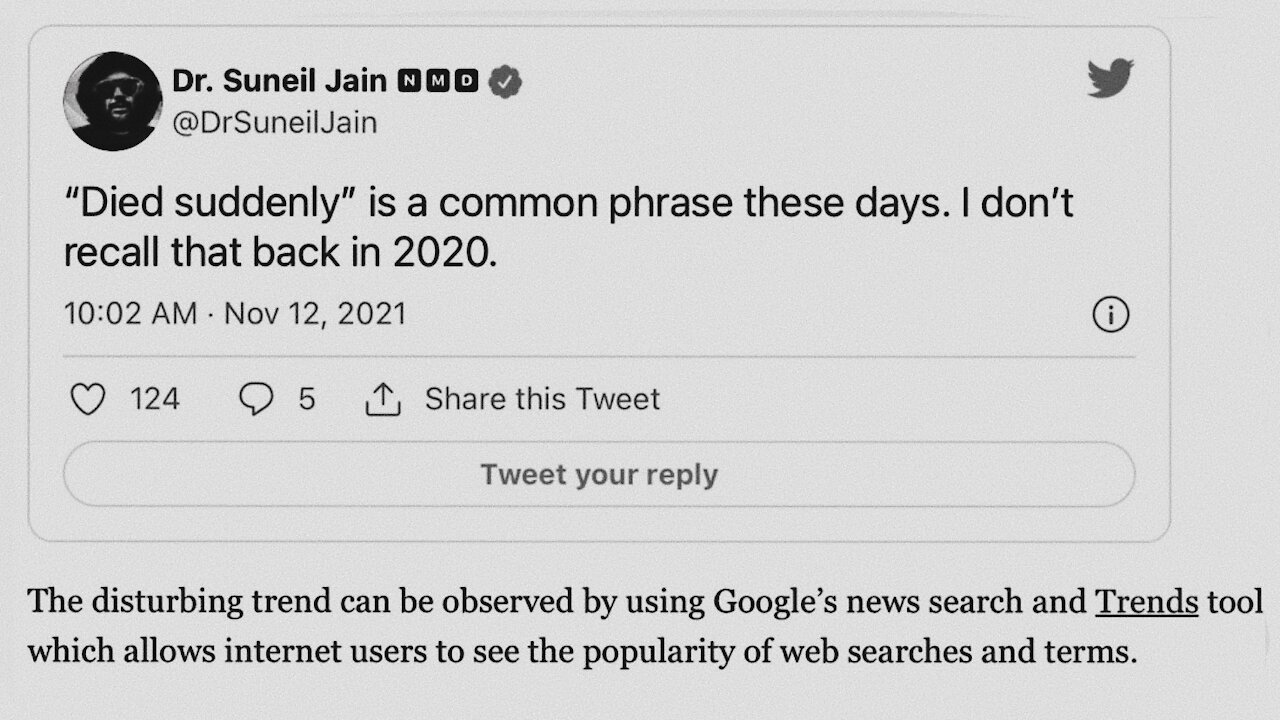 “Died Suddenly” Is A Common Phrase On Google These Days | 16.11.2021