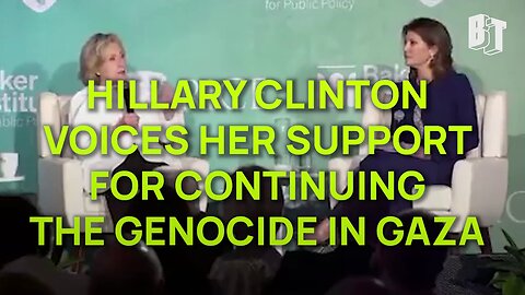 Killary Clinton Attacks the Idea of a Ceasefire, Defending the Genocidal Bombing in Gaza