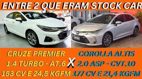 ENTRE 2 CARROS - CHEVROLET CRUZE X TOYOTA COROLLA - TELAS EM BRANCO COM MUITO POTENCIAL