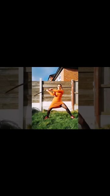 I tried doing sword spins with a real katana! #shorts
