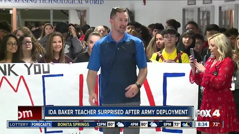 Ida Baker High welcomes back teacher after military service