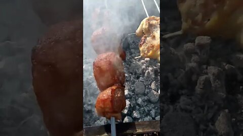 #shorts #feuer #lagerfeuer #grillen #hähnchen #,