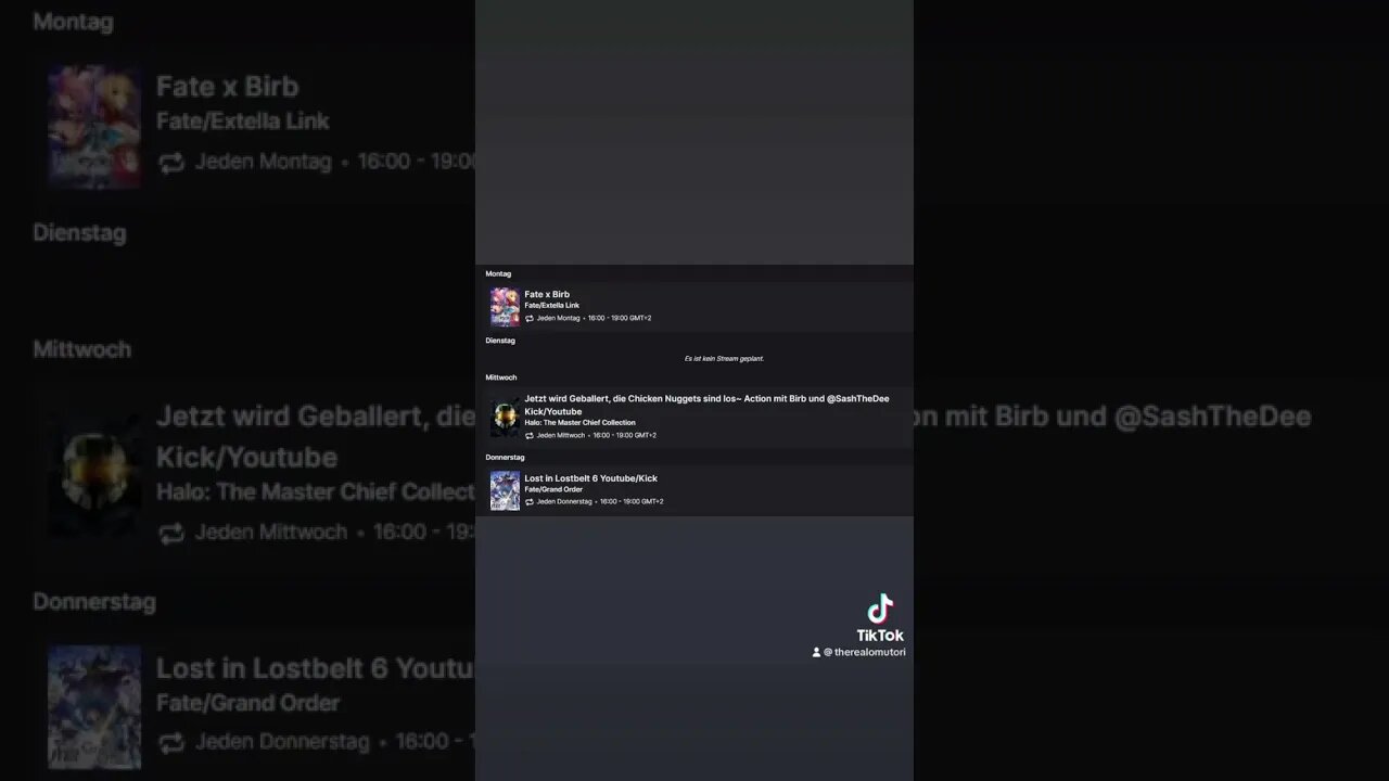 Stream schedule #vtuber #gervtuber #clip #shorts #anime #baka #game #stream #bird #birb #schedule