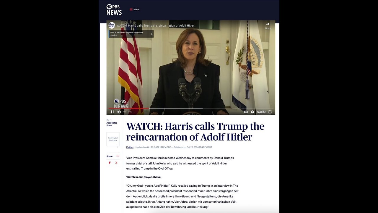 🔥🚨BREAKING: Tại White House, Kamala Harris đã khi so sánh Donald Trump với Adolf Hitler.👇👇👇👇👇