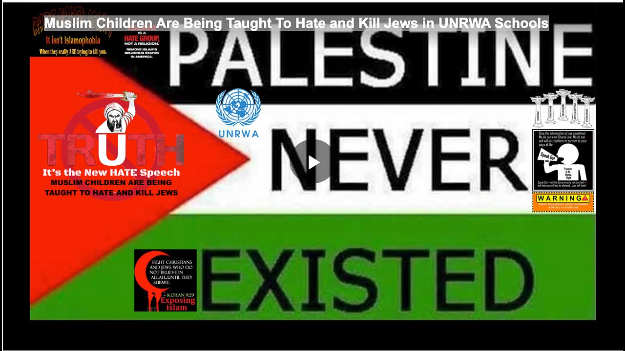 Muslim Children Are Being Taught To Hate and Kill Jews in UNRWA Schools