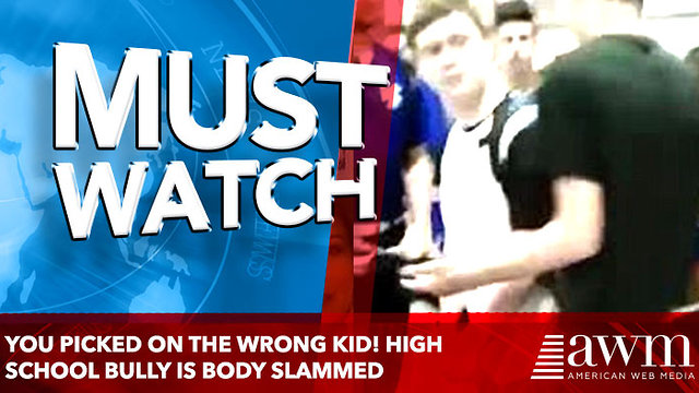 You picked on the wrong kid! High school bully is body slammed