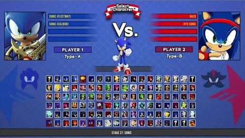 Fleetway Sonic VS Nazo & Ryu Sonic I Sonic Battle MUGEN HD