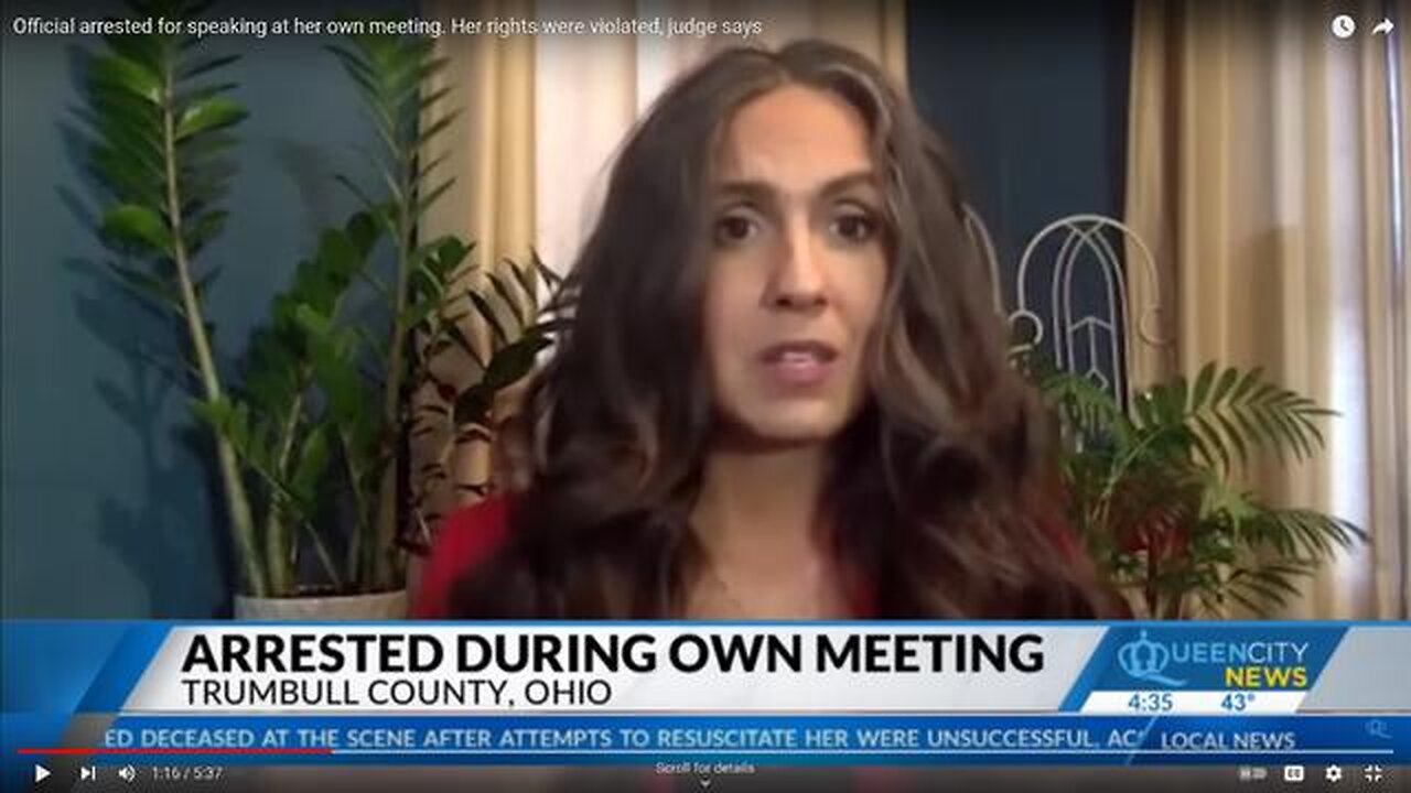 LAWFARE: Official Arrested For Speaking At Her Own Meeting. Her Rights Were Violated, Judge Says