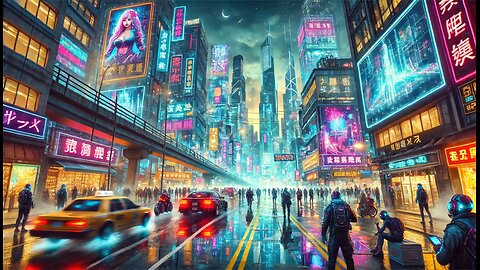 Cyber city wallpaper
