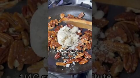 Sugarfree candied pecans | keto recipes | low carb | low carb diet | low carb recipes #Shorts #keto