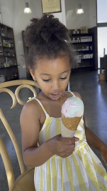 When my daughter try’s ice cream for the first time