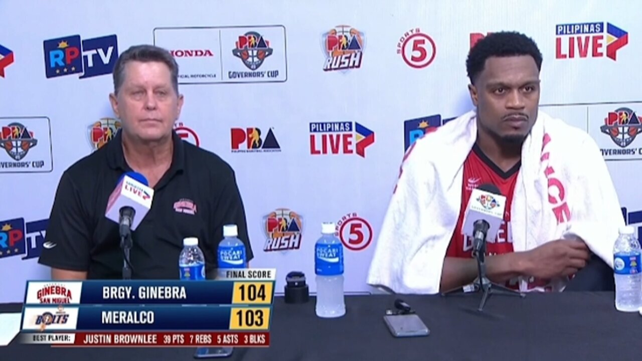 Interview with Best Player Justin Brownlee and Coach Tim Cone [Sep. 28, 2024]