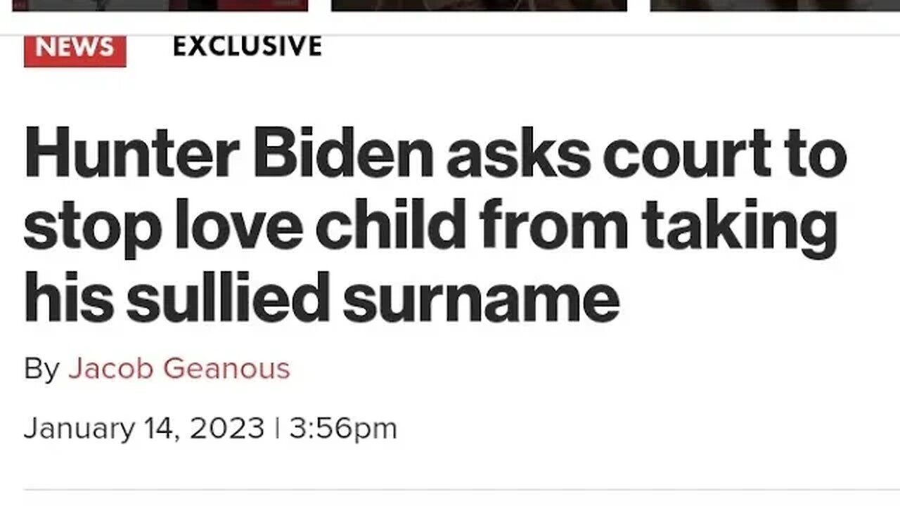 January 6 2019, Hunter Biden asked a court to reduce his child support after impregnating a stripper