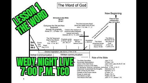 WED. NIGHT LIVE BIBLE STUDY, CHRIST THE CENTER ( EVANGELIST TRAINING VIDEO'S