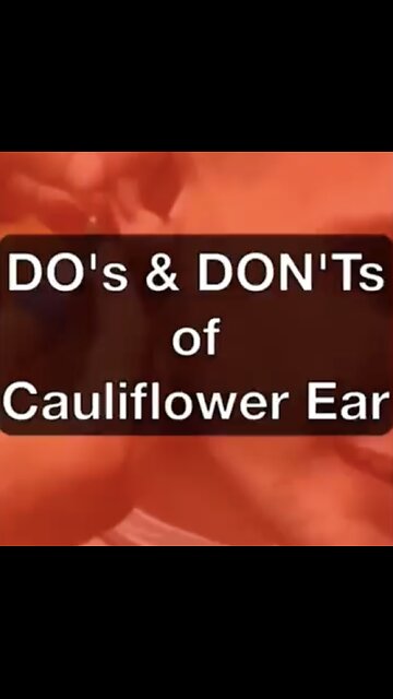 CAULIFLOWER EAR DO's & DON'Ts #pov #shorts #ufc #mmas