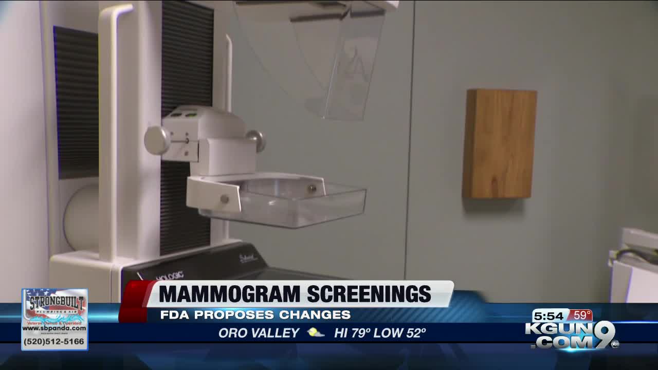 FDA proposes changes to mammogram guidelines