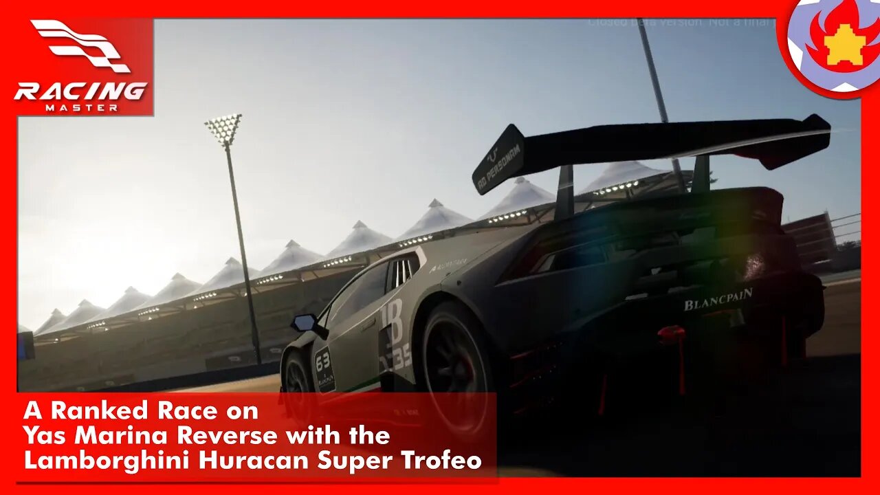 A Ranked Race on Yas Marina Reverse with the Lamborghini Huracan Super Trofeo | Racing Master