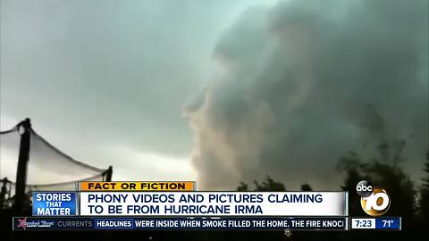 Fake Irma videos and pictures