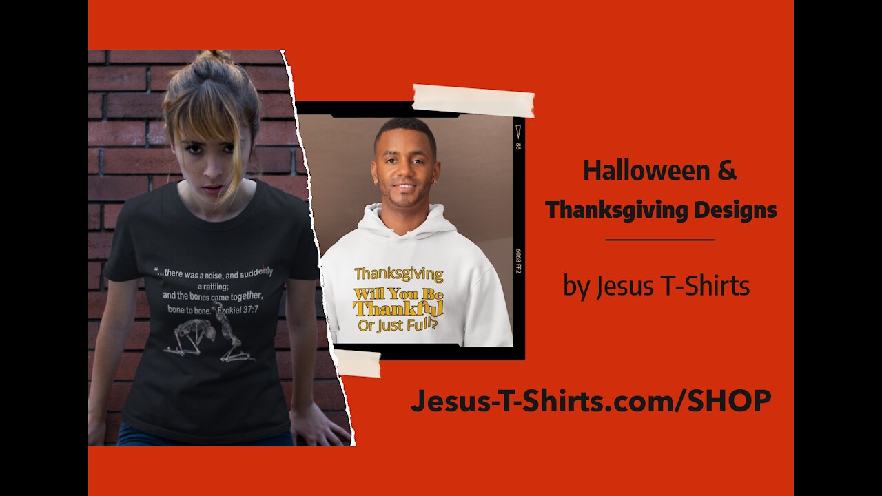 Halloween Thanksgiving TShirts Hoodies Mockup Video #18