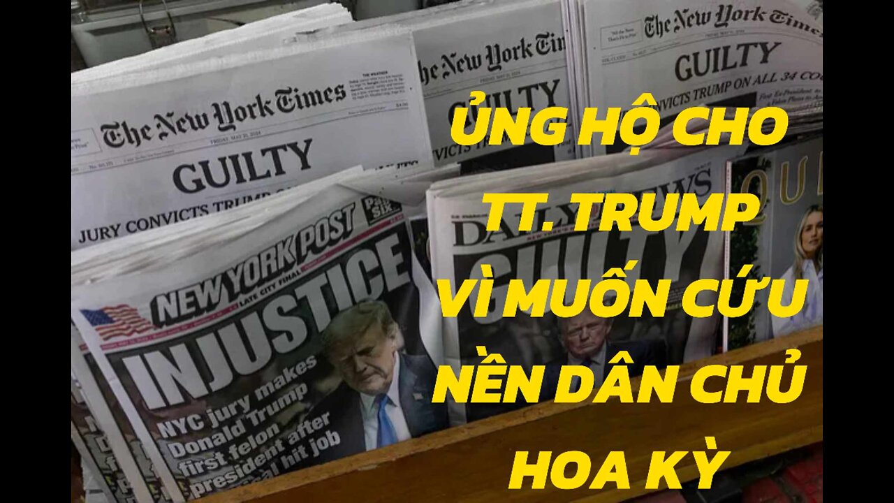 07/6/2024 ỦNG HỘ CHO TT. TRUMP, VÌ MUỐN CỨU NỀN DÂN CHỦ HOA KỲ