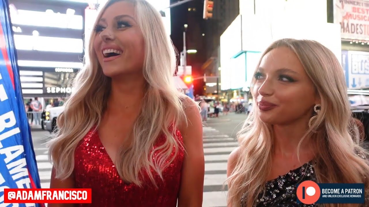 UNCUT AF Trump Girls In Times Square (New York City, NY)