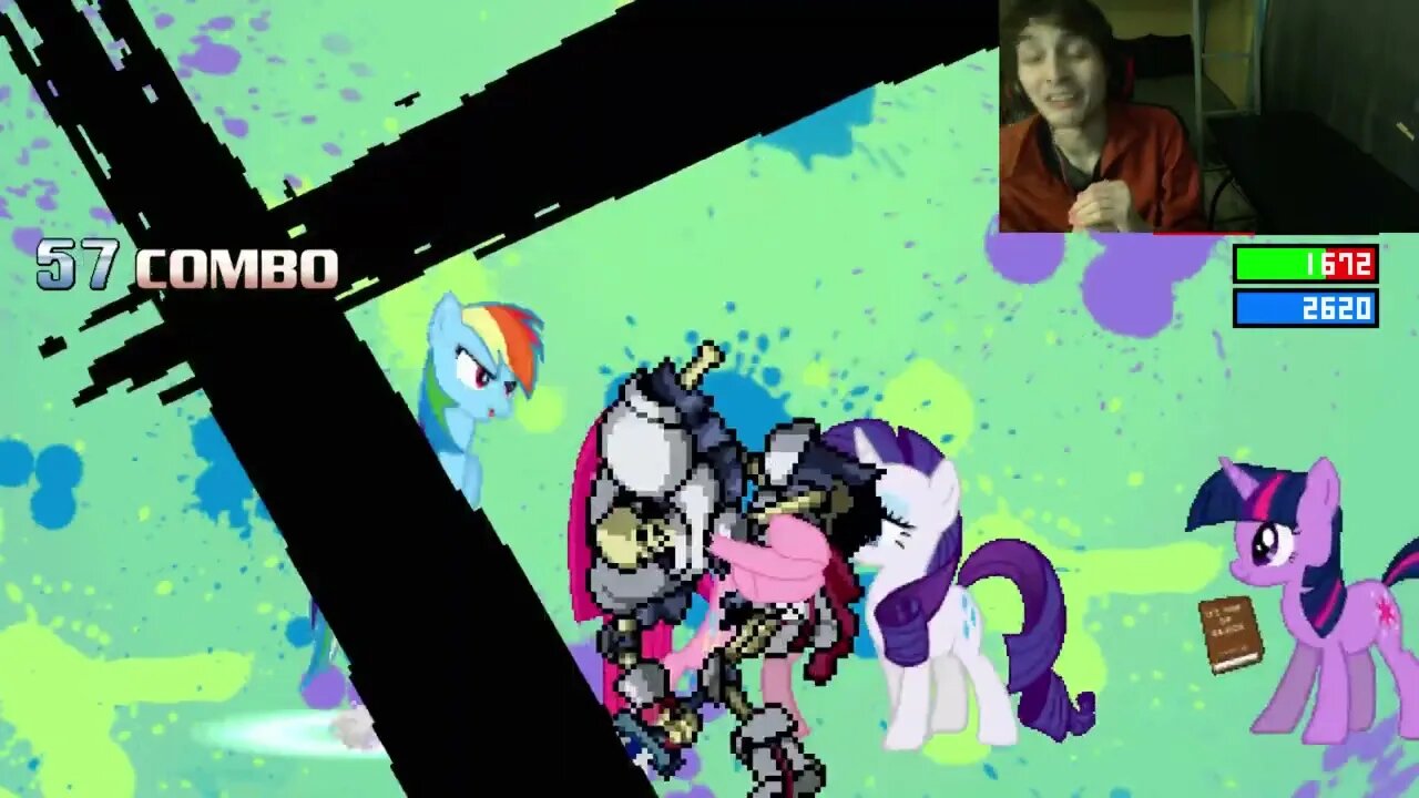 My Little Pony Characters (Twilight Sparkle, Rainbow Dash, And Rarity) VS Undead Soldier In A Battle