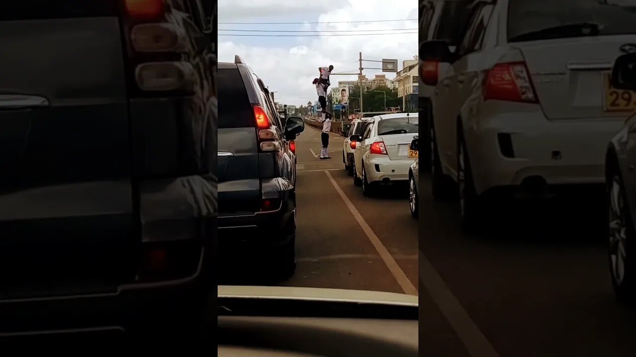 Traffic 🚦 Commercial Break #shorts #street #acrobatics