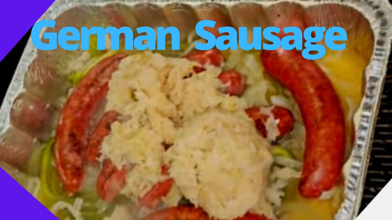 Grilled German Sausage with Peppers and Sauerkraut