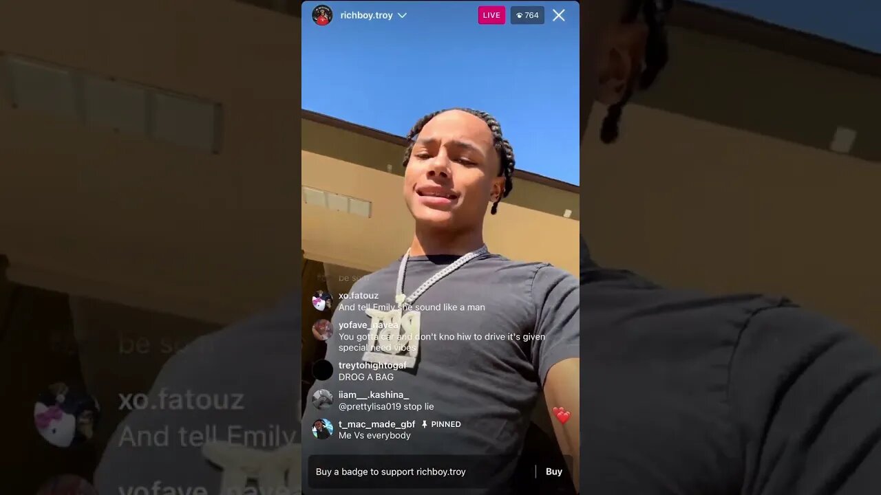 RichBoyTroy IG Live: rbt Drop Diss Track On Famous Debo (Debo & Eli Unique Join) (03/03/23) pT.1