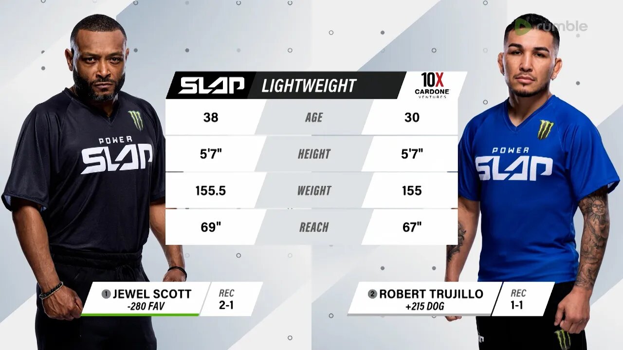 Power Slap 1: Jewel Scott vs Robert Trujillo | Prelims